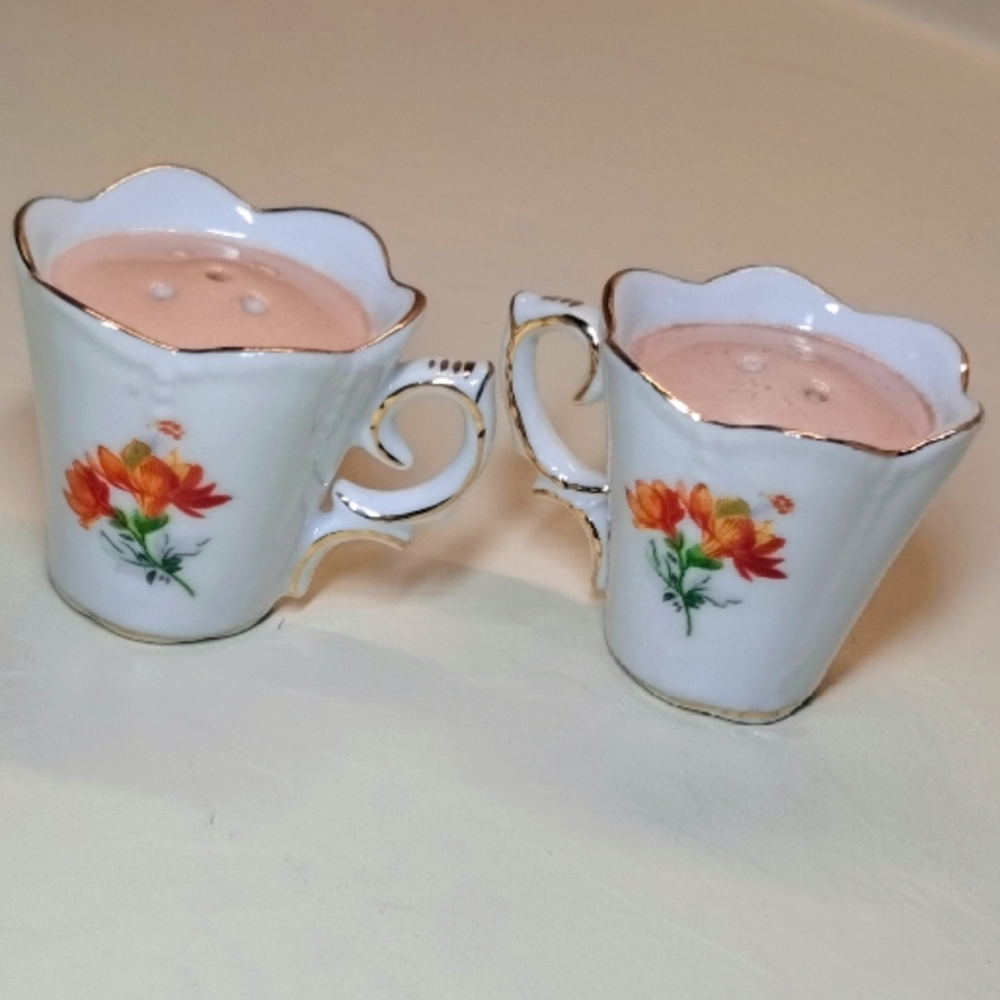 Floral Teacup Salt N Pepper Shakers - Picture 3 of 5
